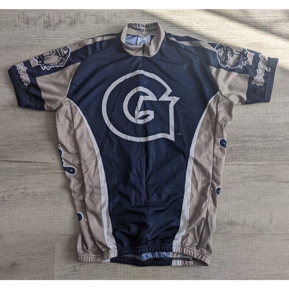 Cycling Jersey Georgetown University Hoyas 3/4 Zip Men's Cycling Jersey Sz Small - Picture 1 of 7